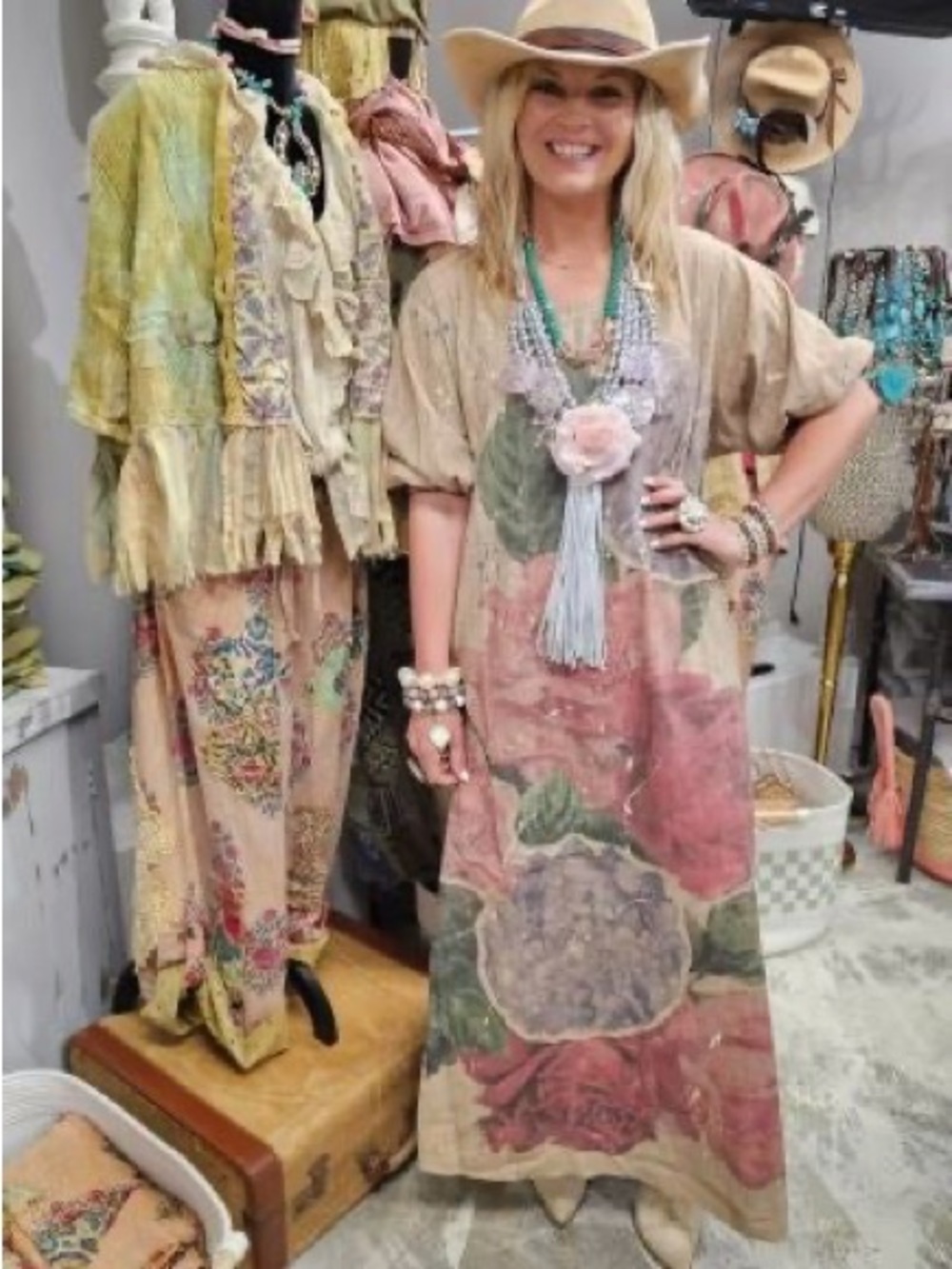 NWT Rare Bird Rose Linen Dress